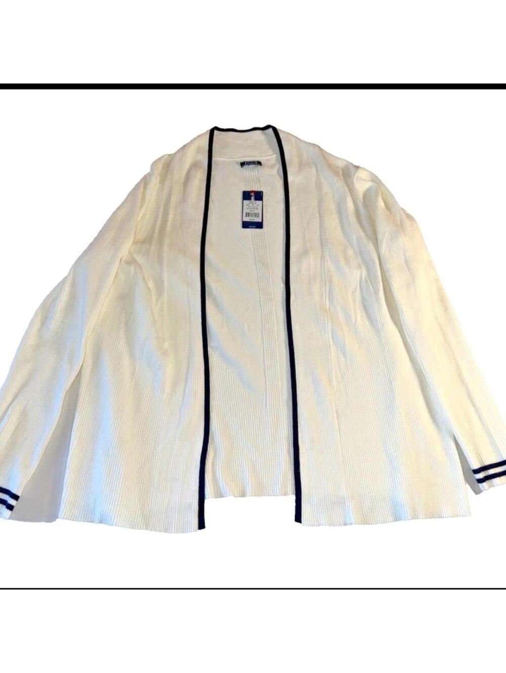 IZOD White Open cardigan Women’s Size XL NWT